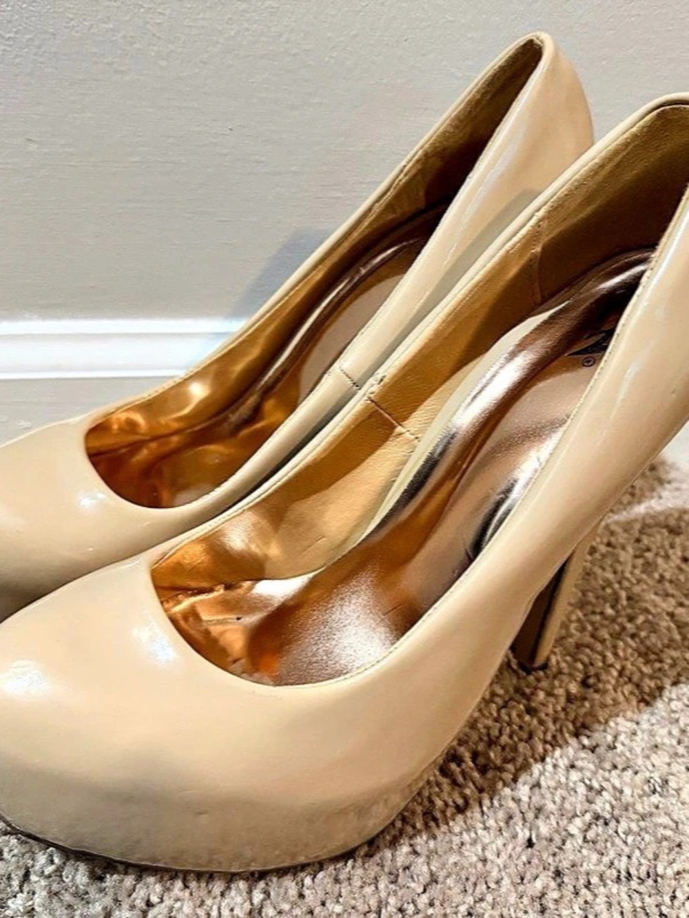 Shoes Beige Platform Stiletto Heels